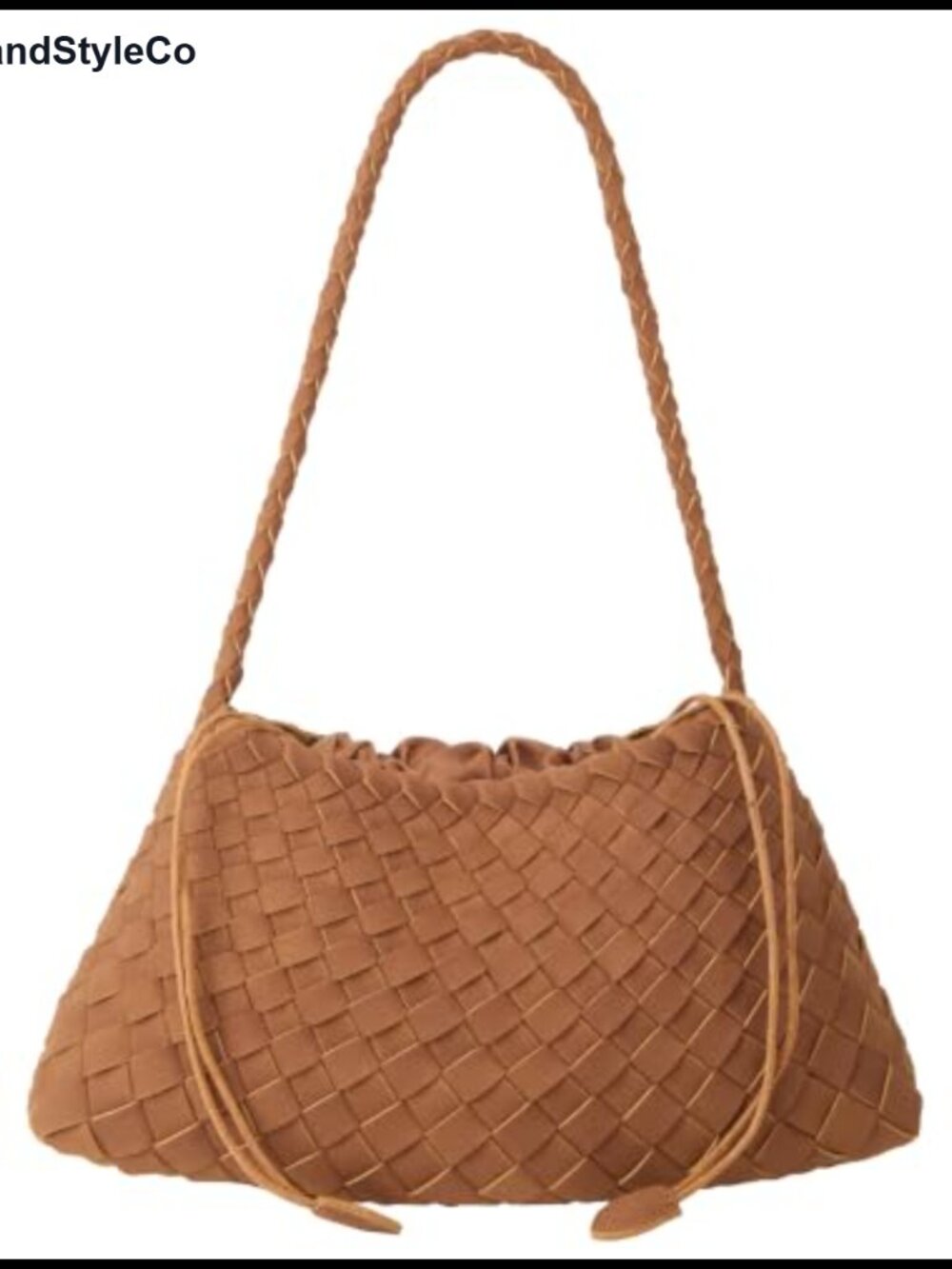 Solyinne Woven Hobo Bag PU Leather Shoulder Tote Handbag Women